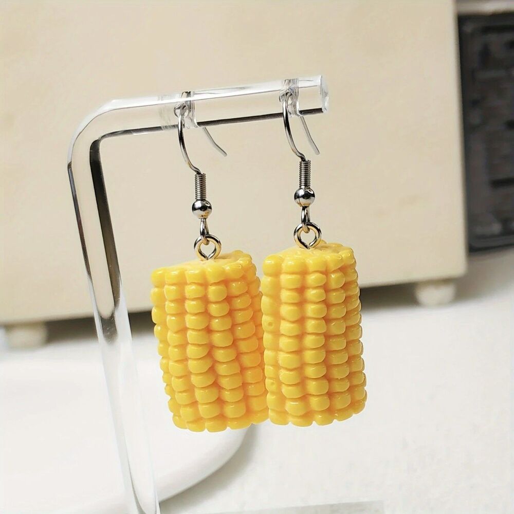 Picnic BBQ Cookout Unique Novelty Corn on the Cob Earrings – Cute Food Jewelry